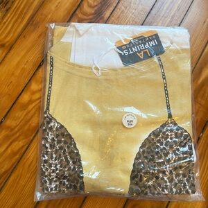 LA Imprints Fantasy Coverup Leopard Print Macrame Bikini Body Coverup Shirt